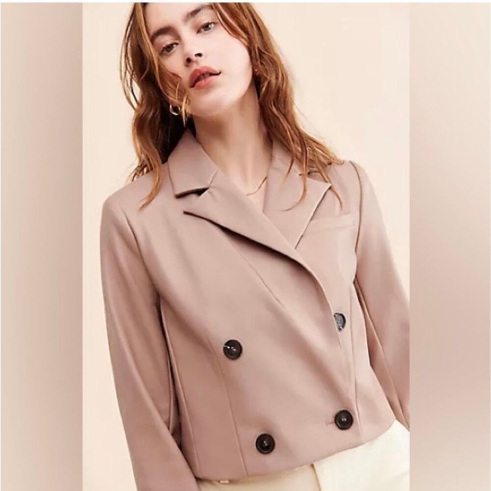 094 Maeve Cropped Vegan Leather Blazer - new-without-tags